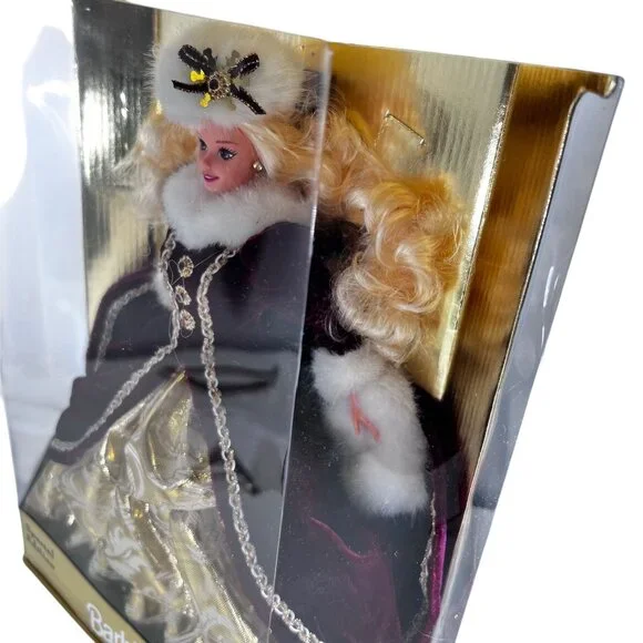 HALLMARK Keepsake HOLIDAY BARBIE 1996 Set of 2 Doll Ornament NIB Original Box - Picture 3 of 12